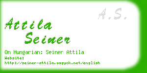 attila seiner business card